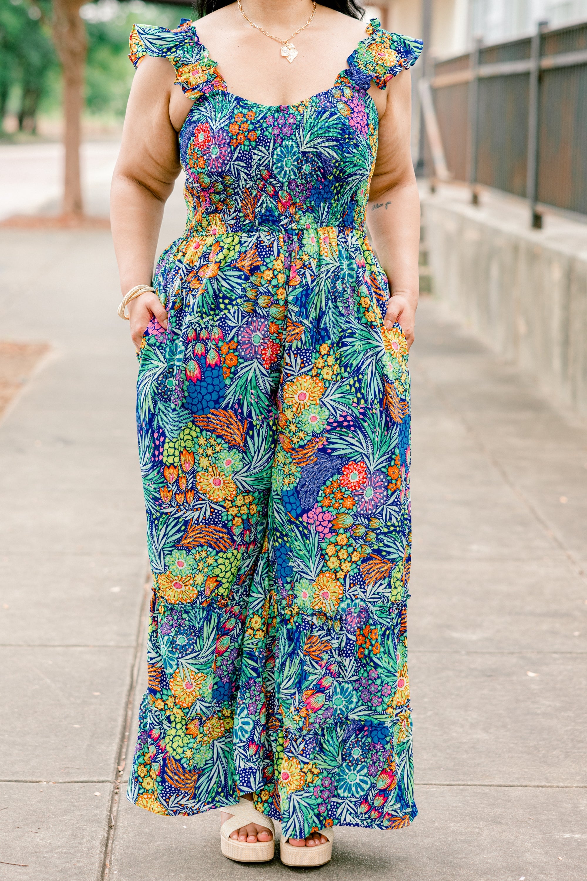 Flirty Touch Jumpsuit, Navy