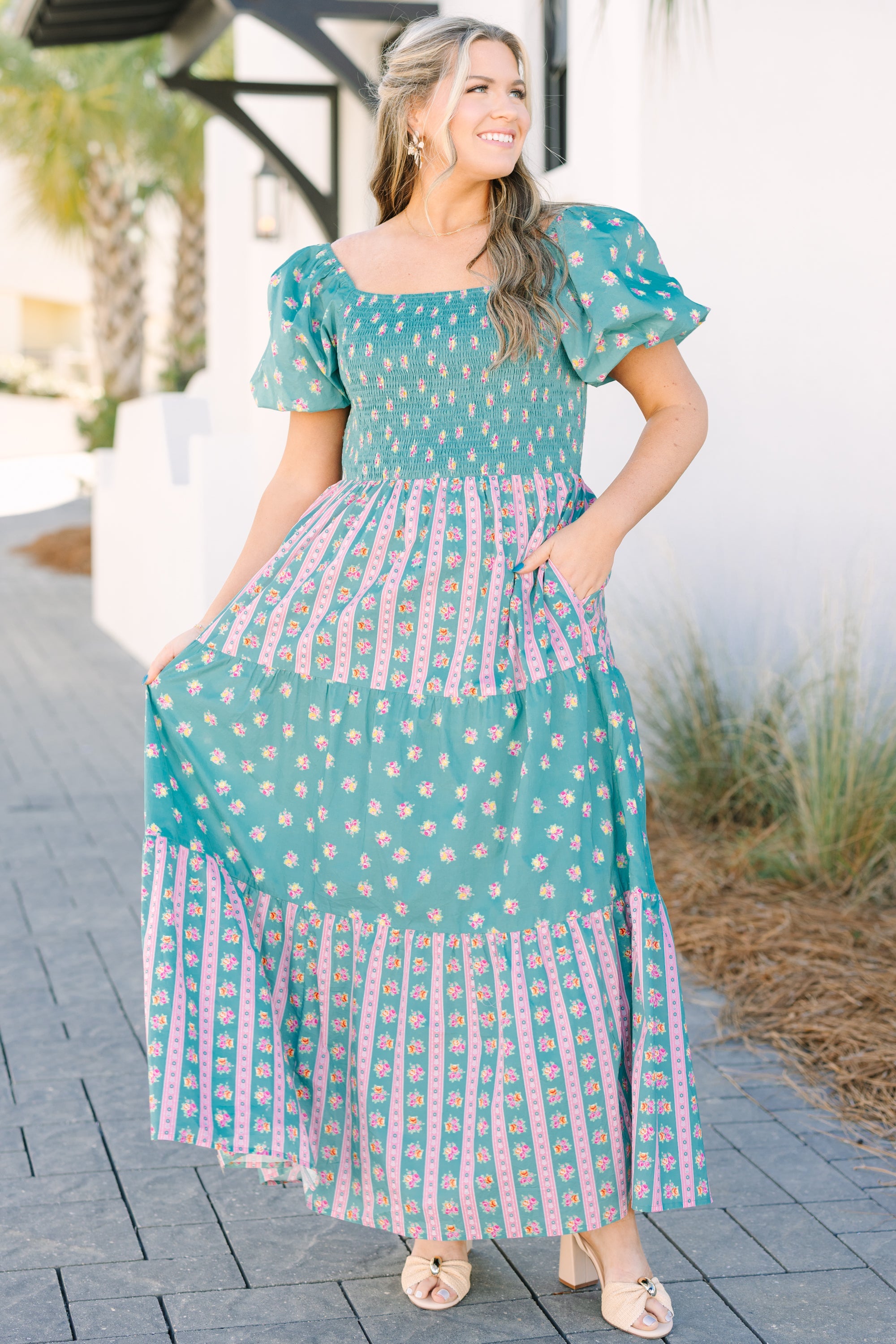 Flowering Feelings Dress, Jade