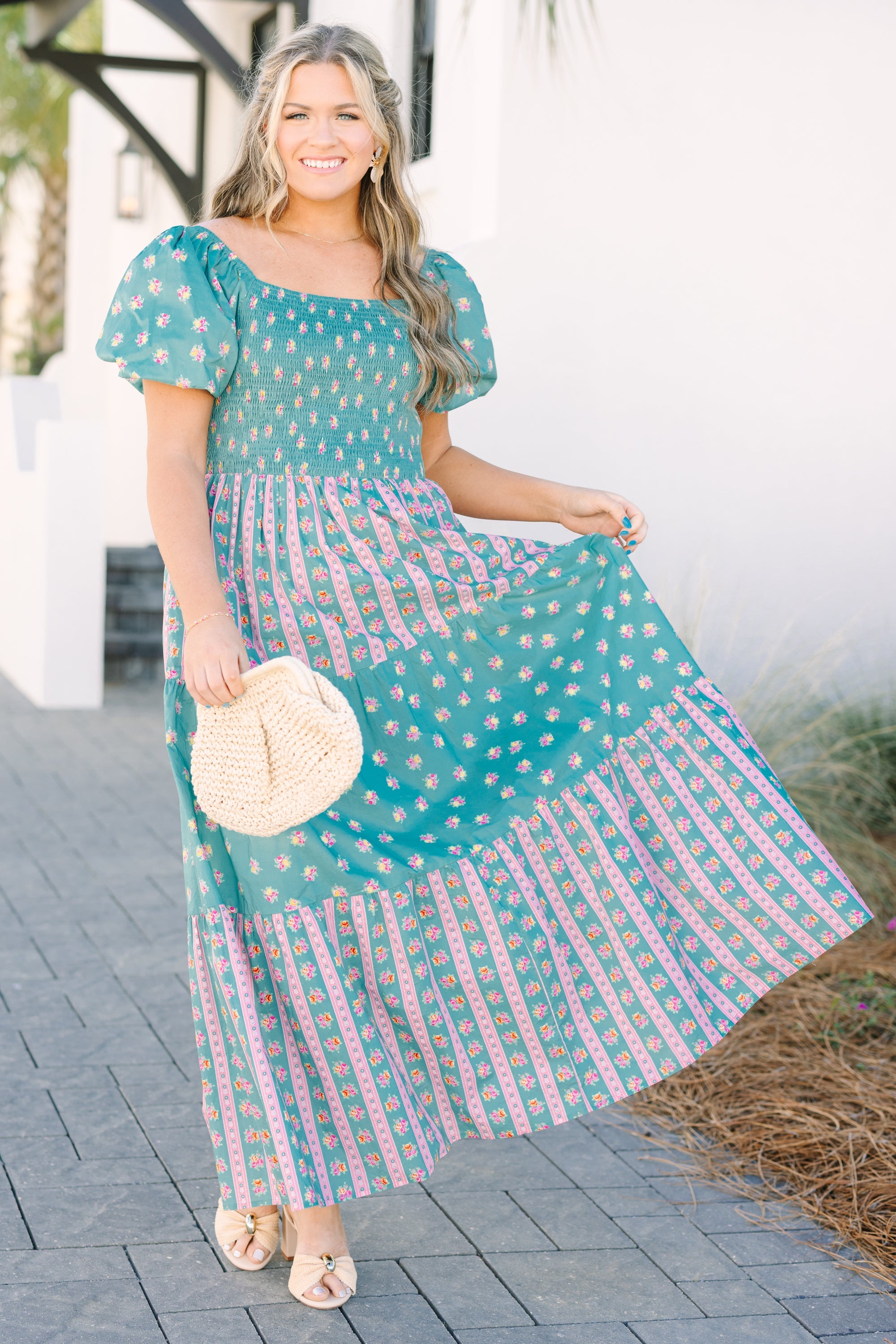 Flowering Feelings Dress, Jade