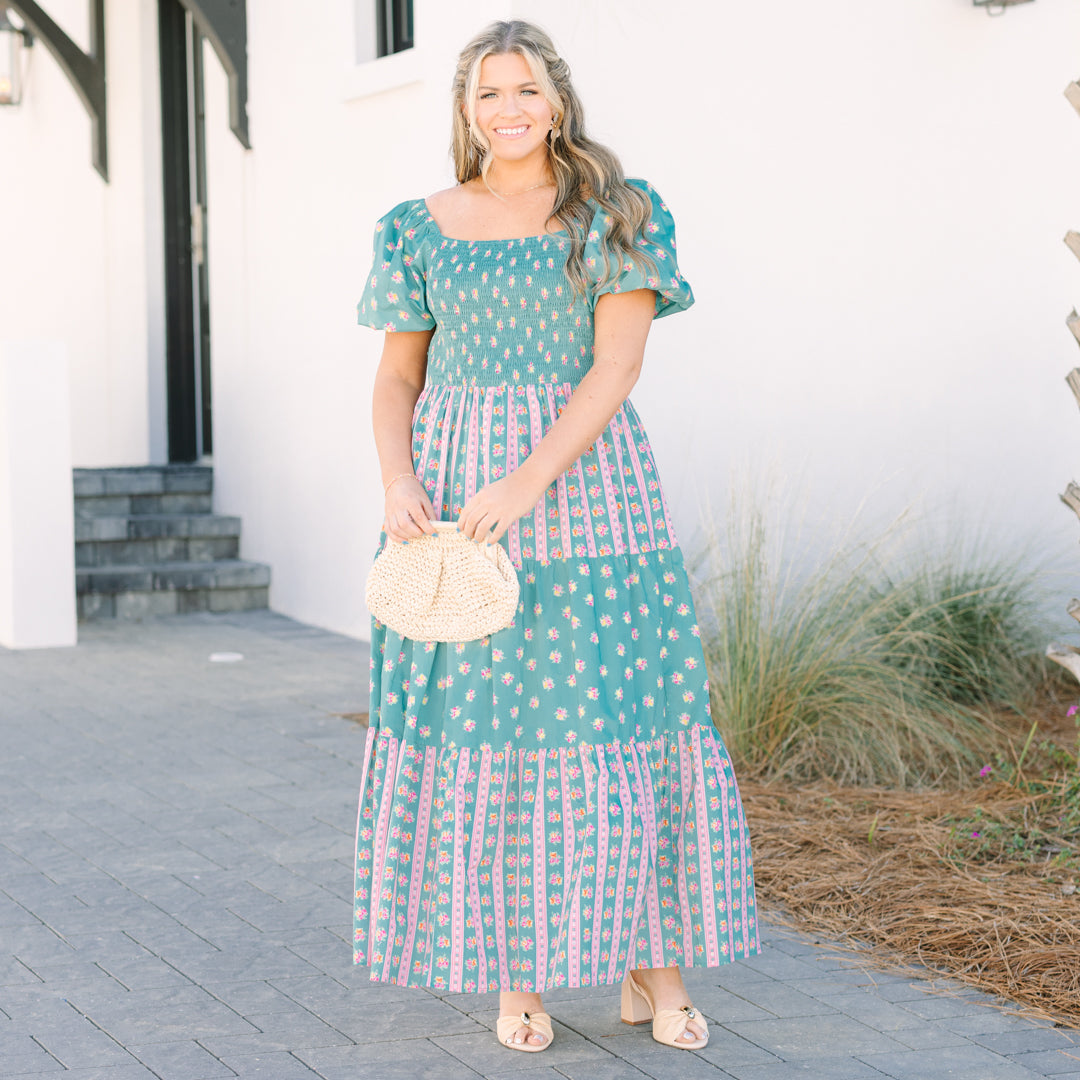 Flowering Feelings Dress, Jade