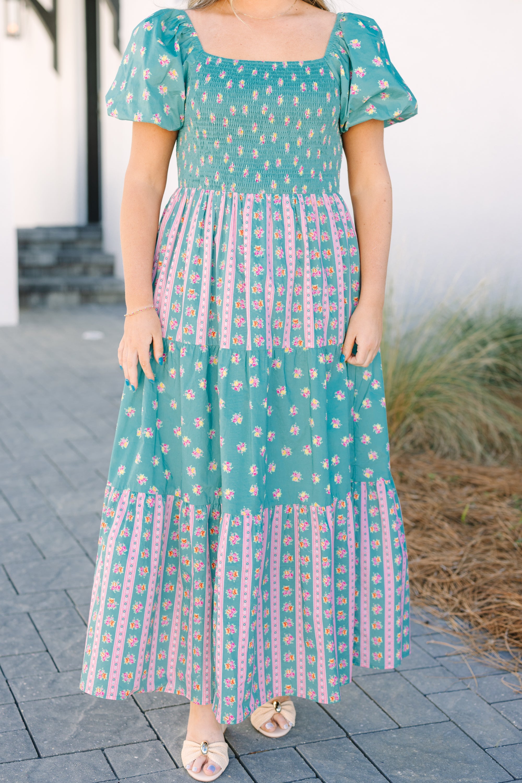 Flowering Feelings Dress, Jade
