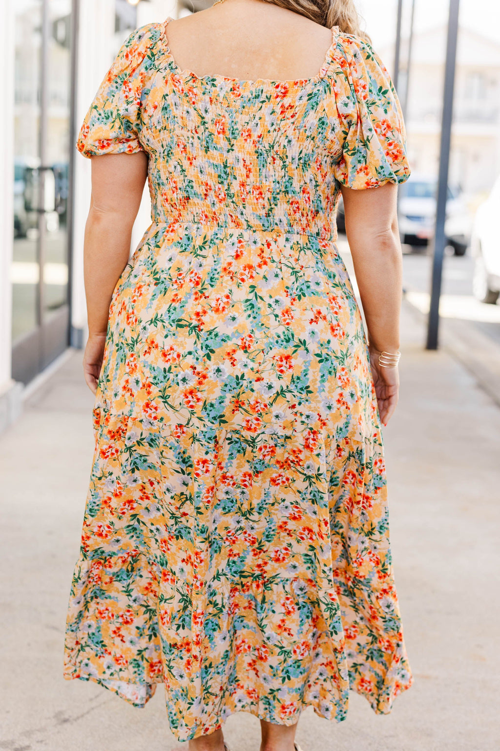 Flowers From The Garden Dress, Peach