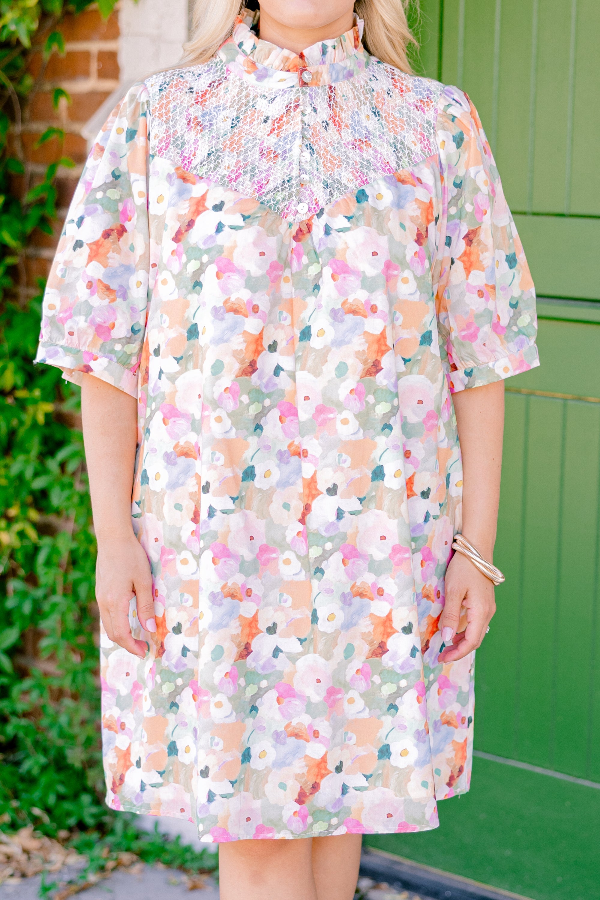 Flowery Language Dress, Pink Multi