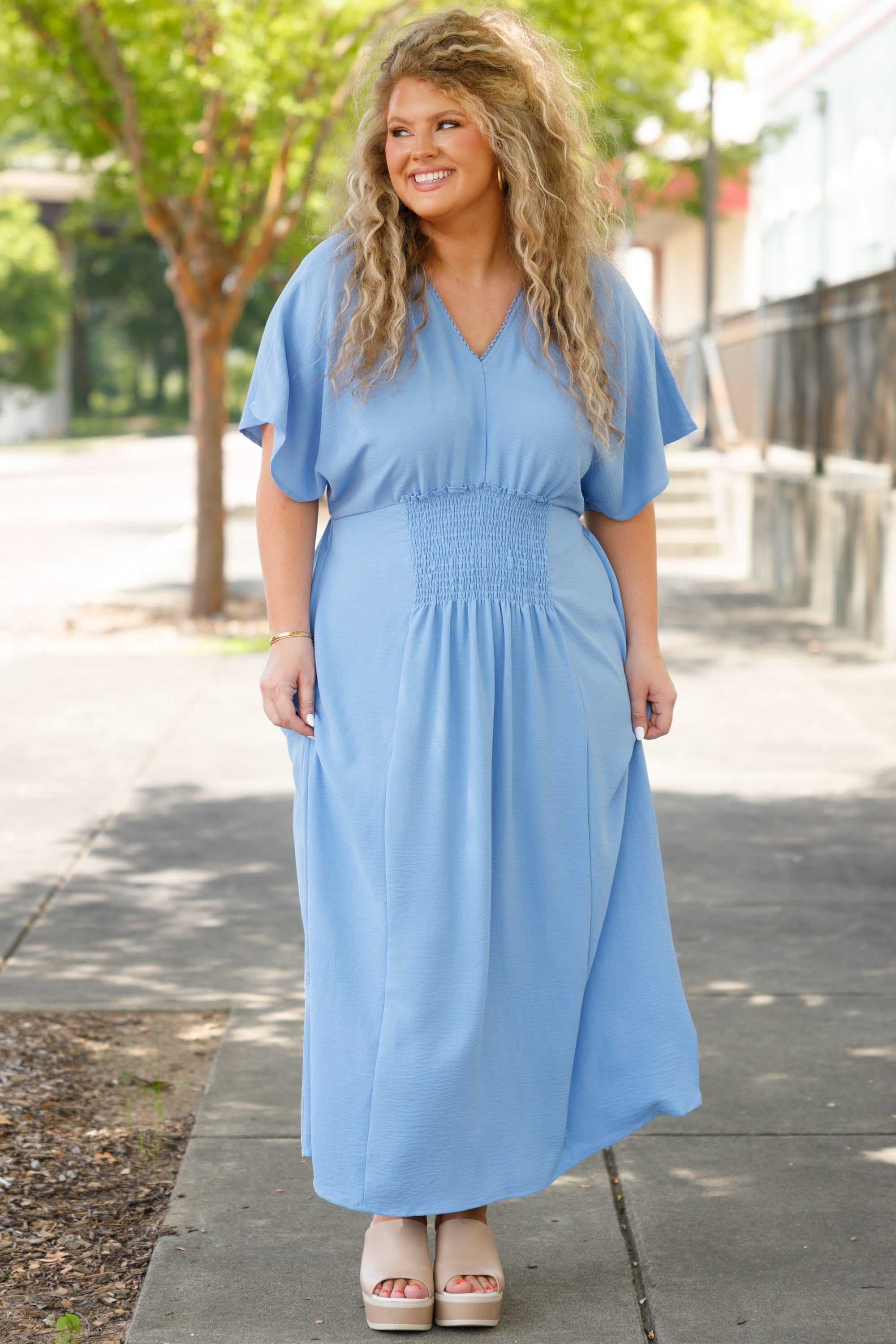 Flowing Through The Wind Maxi Dress, Blue