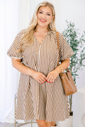 Flutter Away Dress, Brown