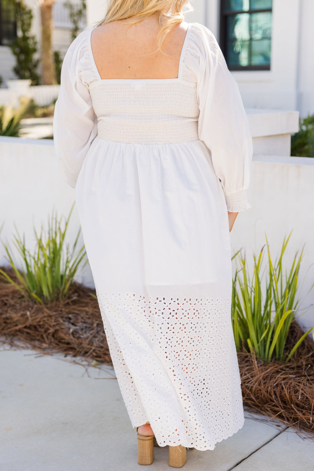 Fluttering Breeze Midi Dress, White