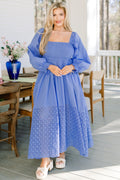 Fluttering Breeze Midi Dress, Blue