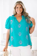 For All The Moments Top, Teal