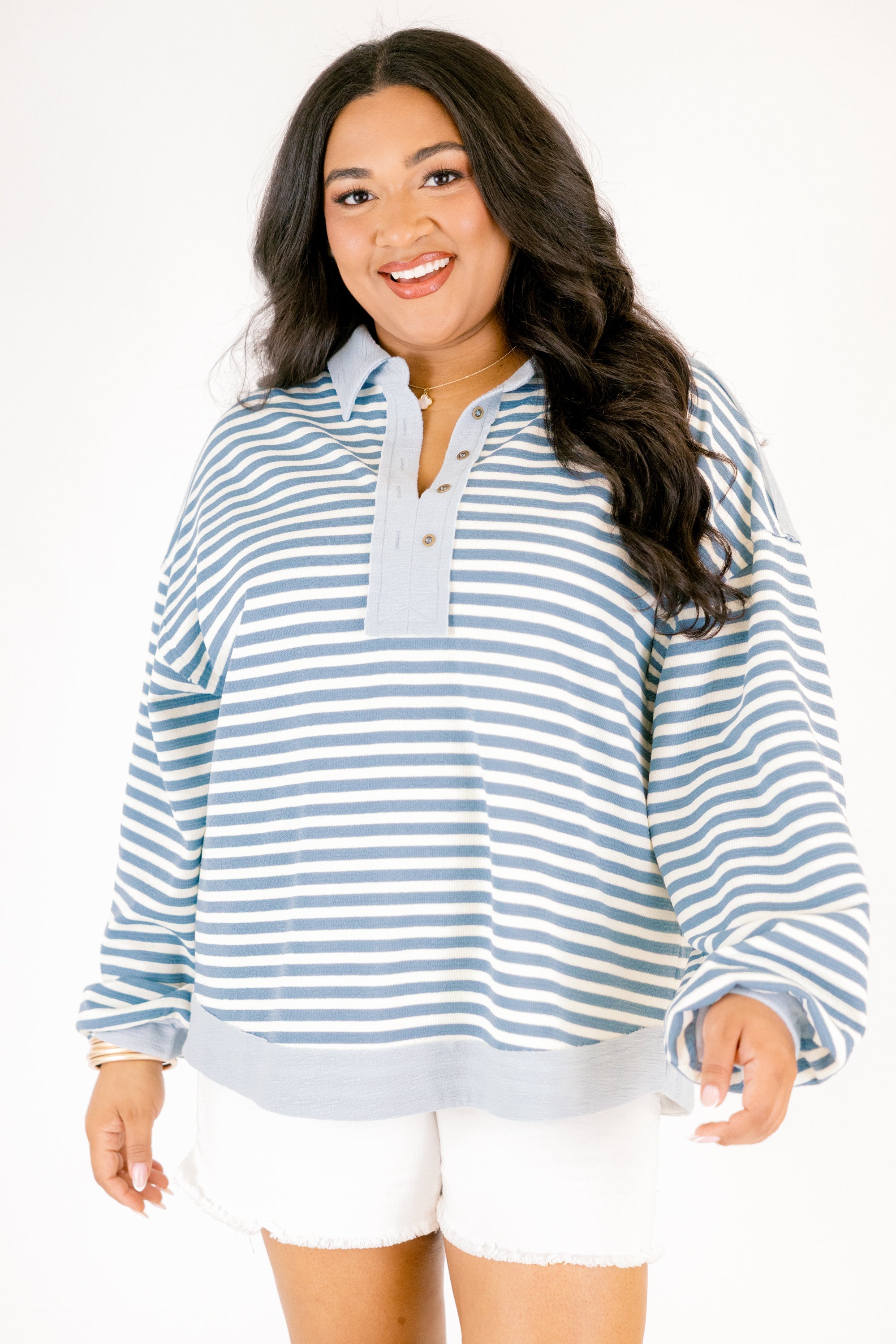 Forever Charming Pullover, Blue