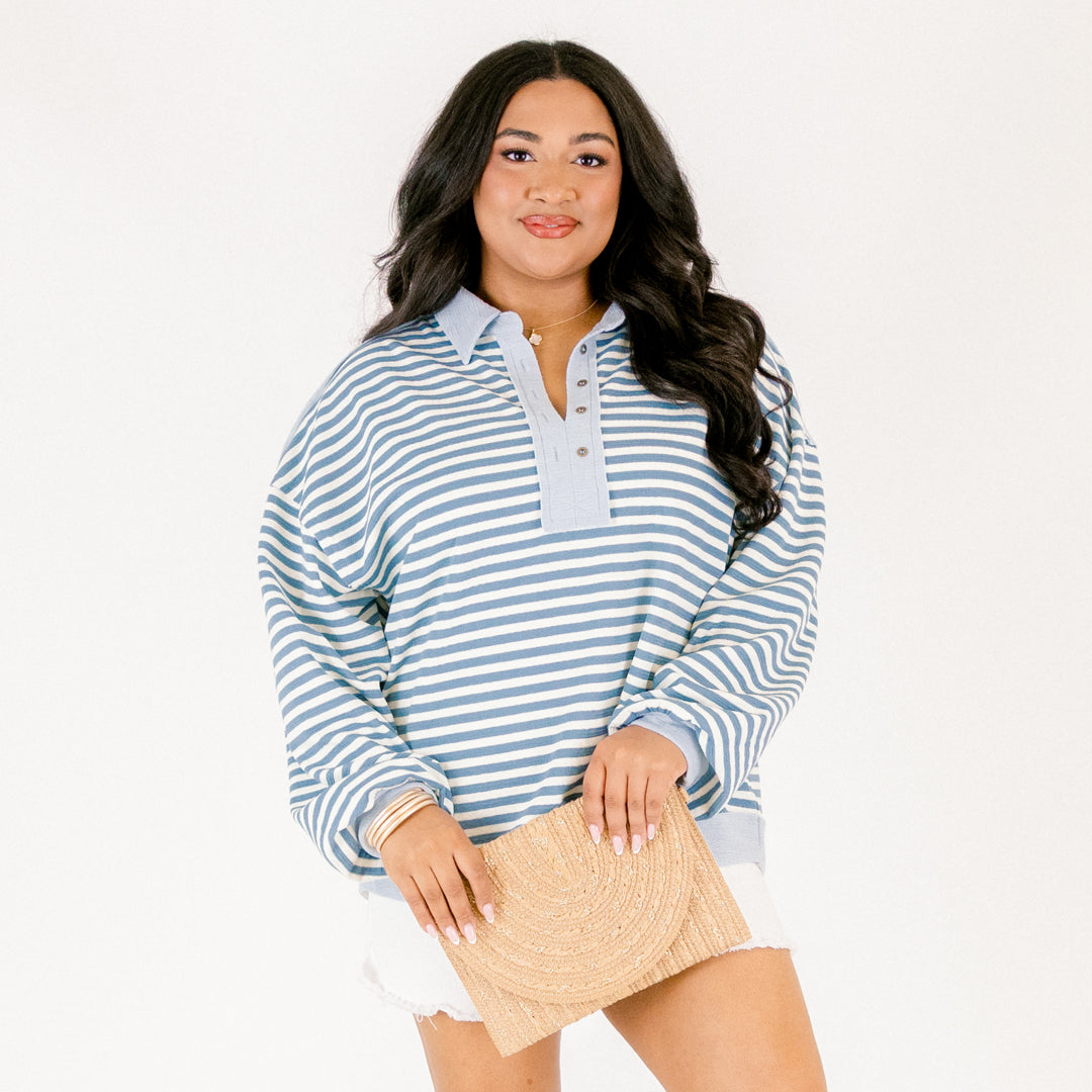 Forever Charming Pullover, Blue