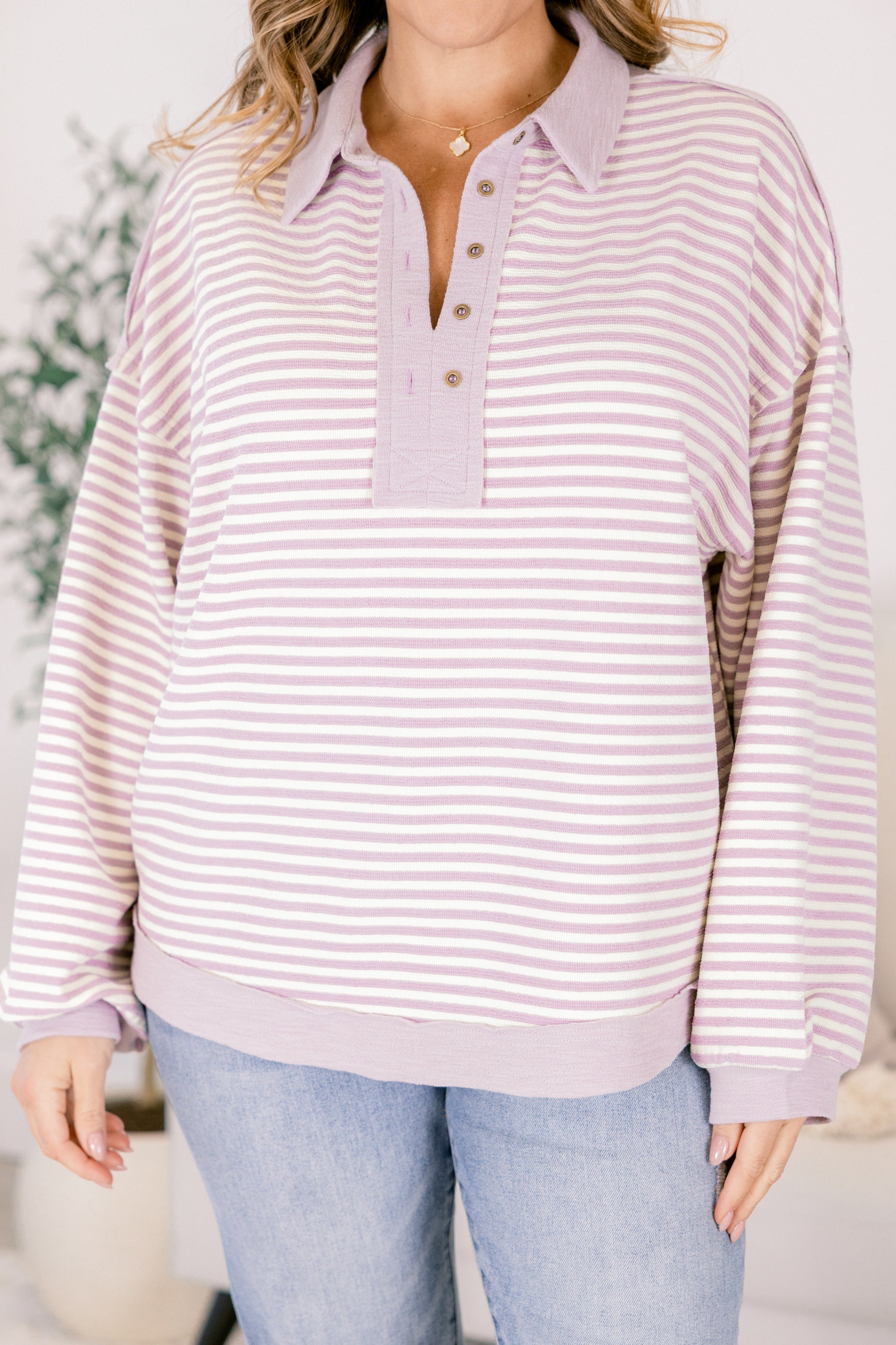 Forever Charming Pullover, Lavender