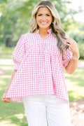 Forever Charming Top, Pink Gingham