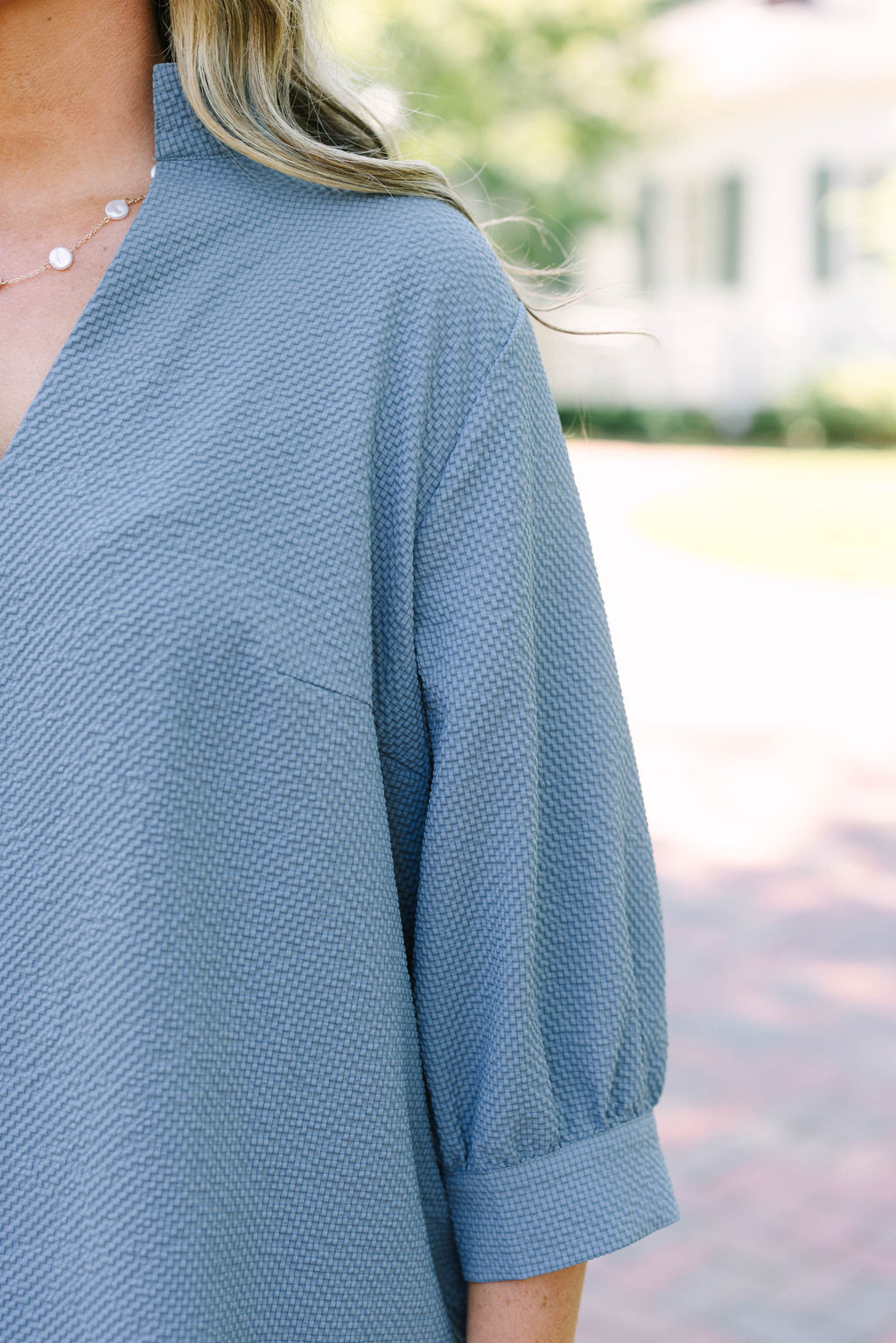 Forever In Mind Top, Steel Blue