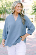 Forever In Mind Top, Steel Blue