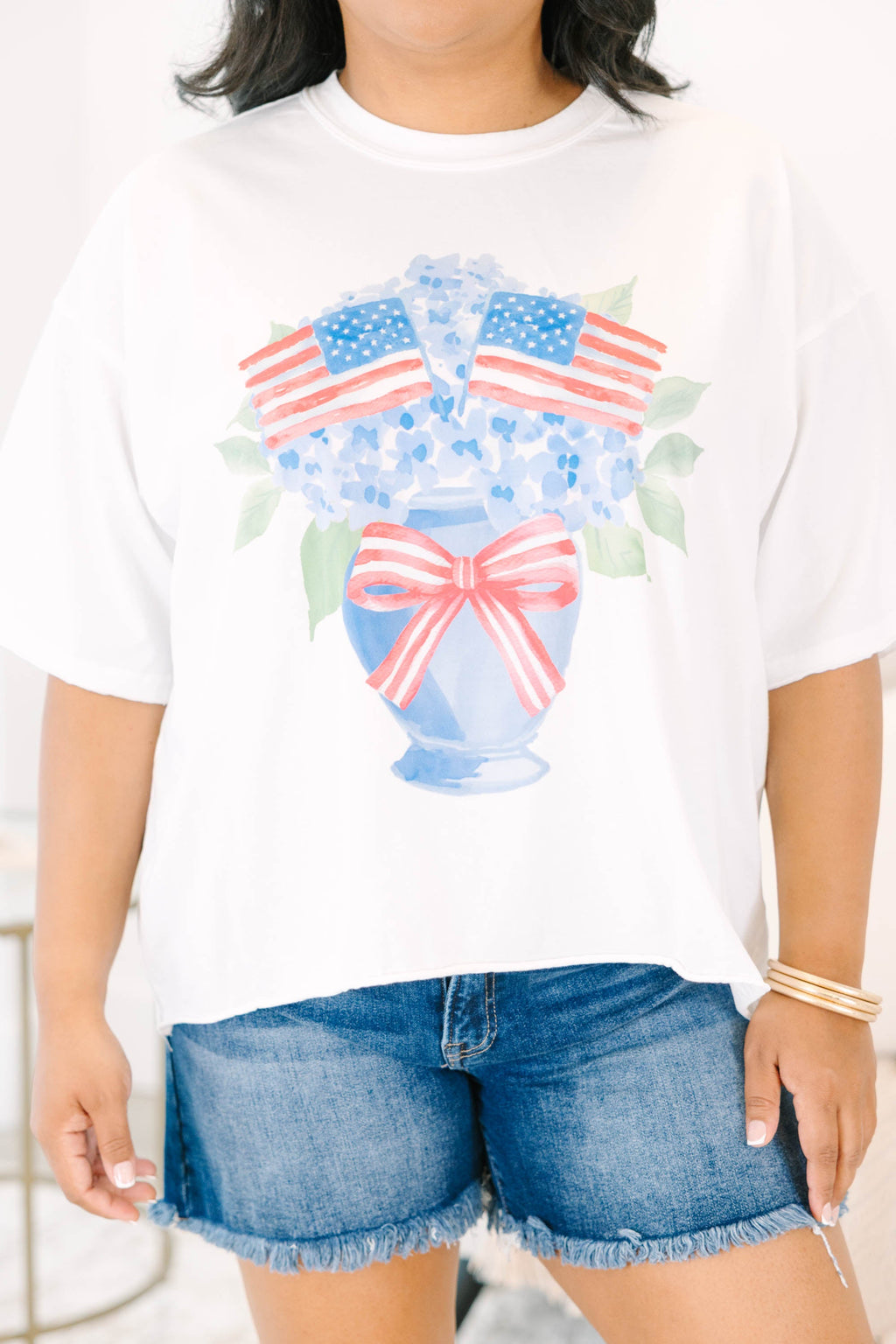 Fourth On The Coast Vintage Wash Tee, White