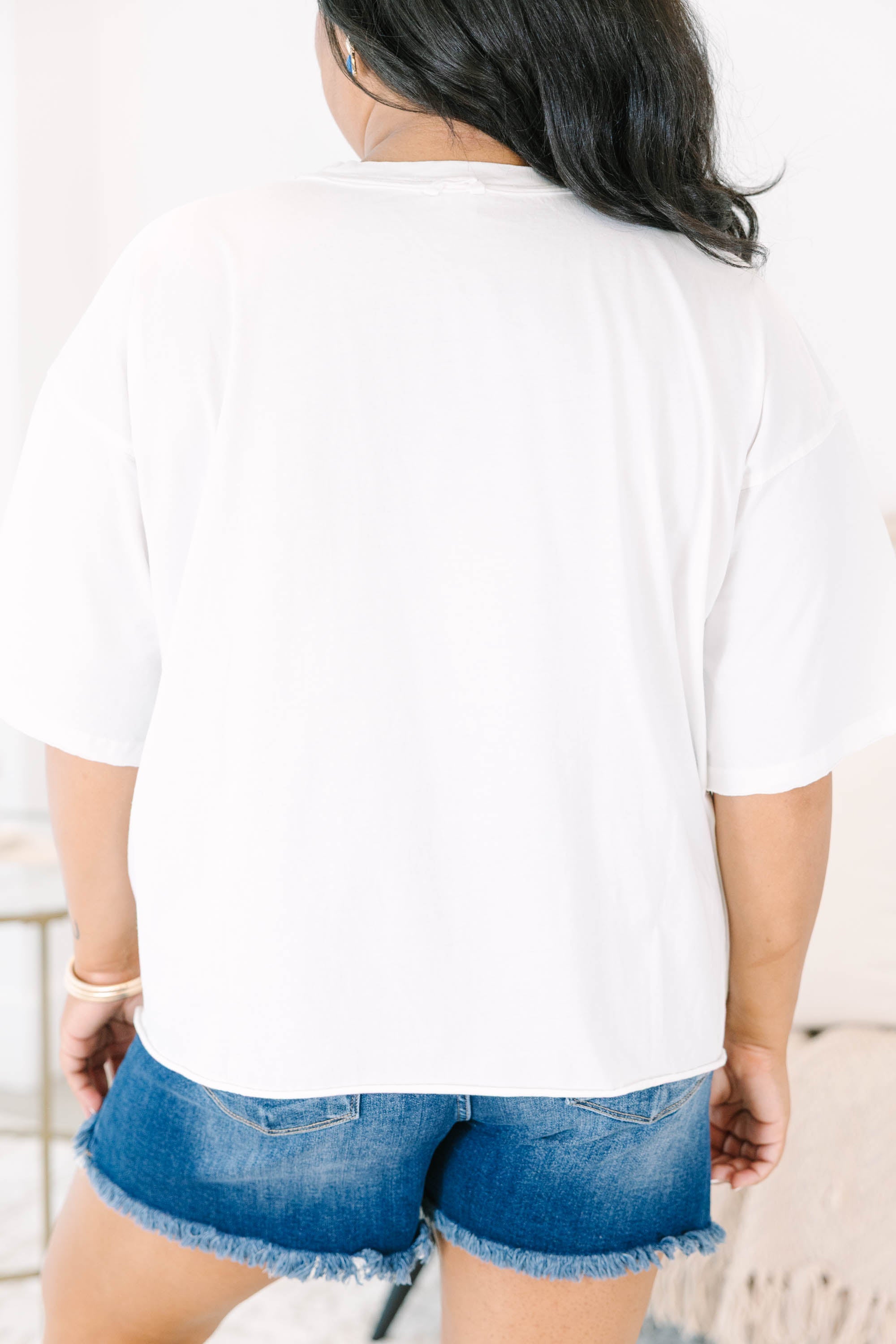 Fourth On The Coast Vintage Wash Tee, White