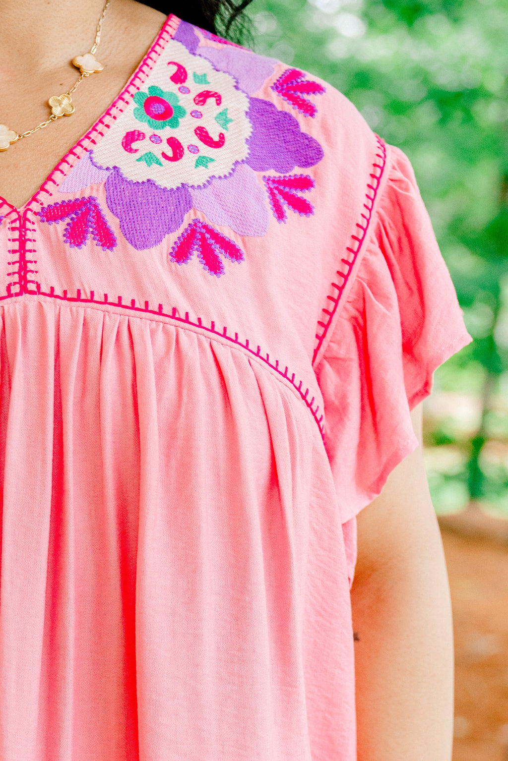 Fresh Picked Florals Top, Light Pink