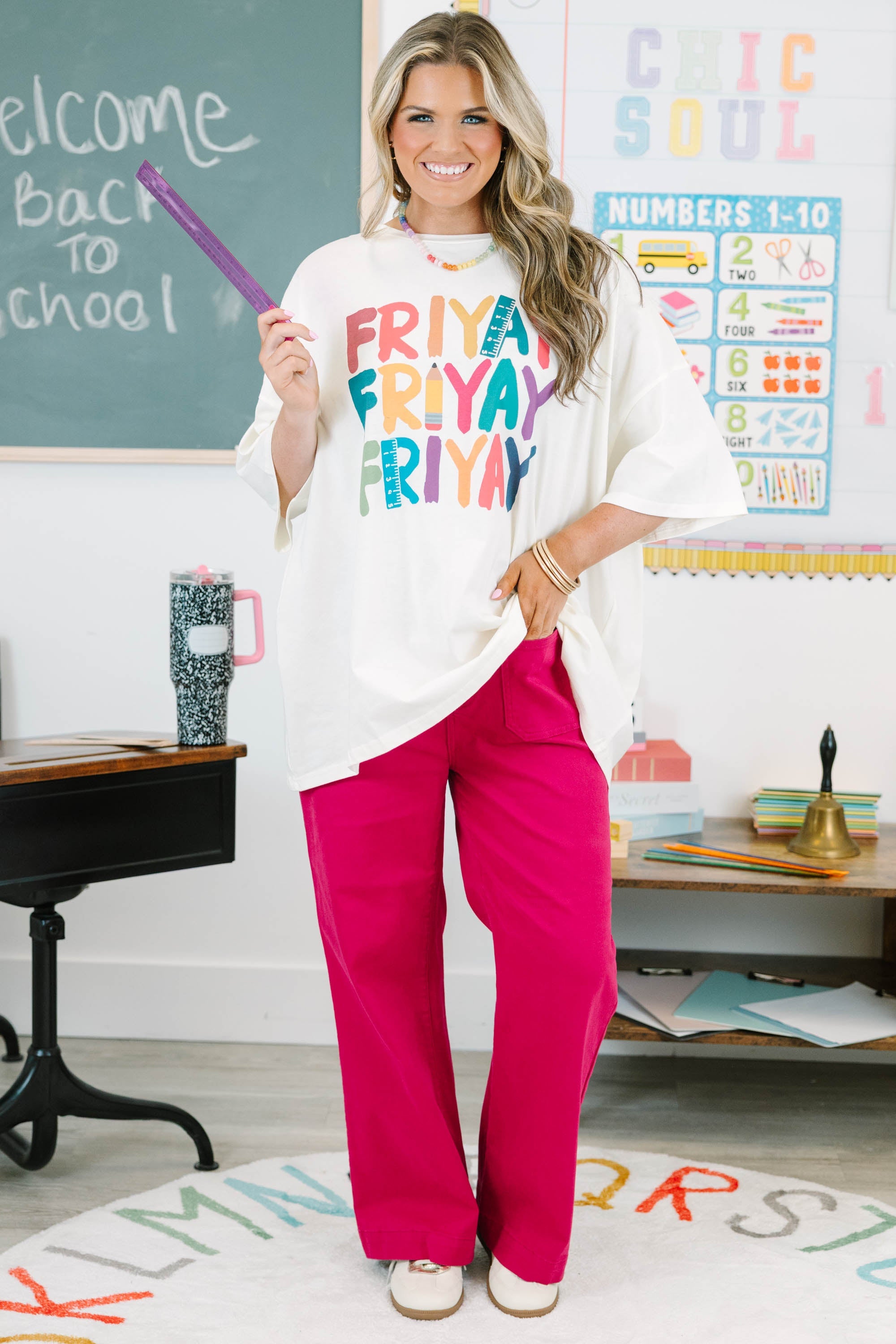 Friyay Boyfriend Tee, Ivory