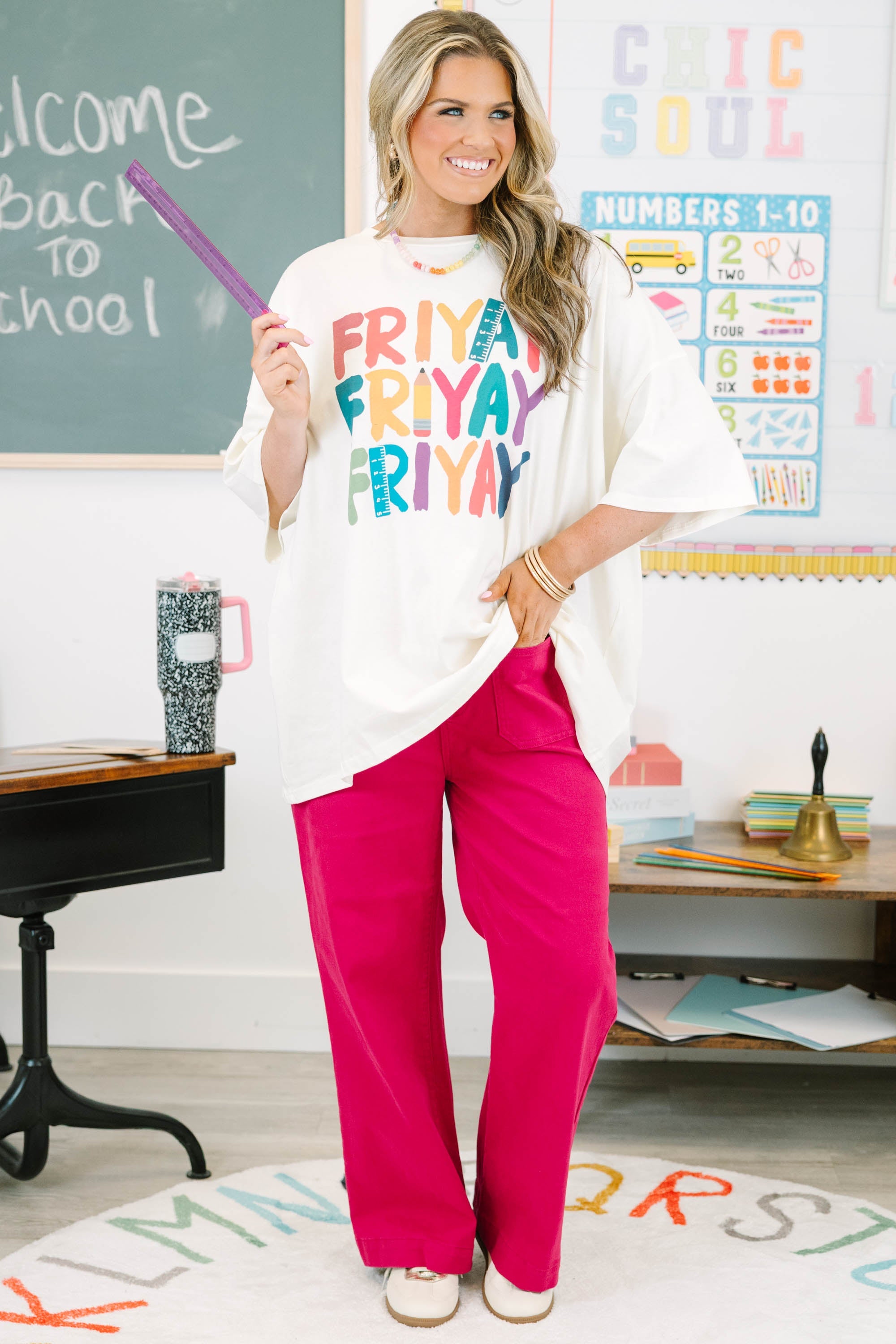 Friyay Boyfriend Tee, Ivory