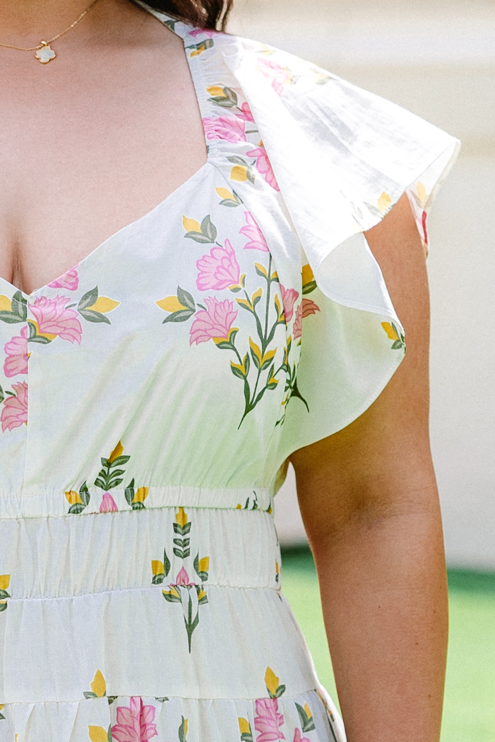 Frolicking In The Countryside Dress, Cream