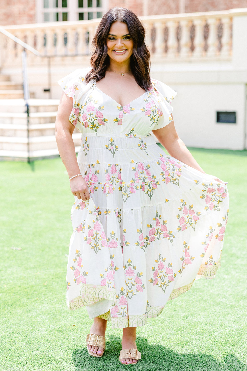 Frolicking In The Countryside Dress, Cream