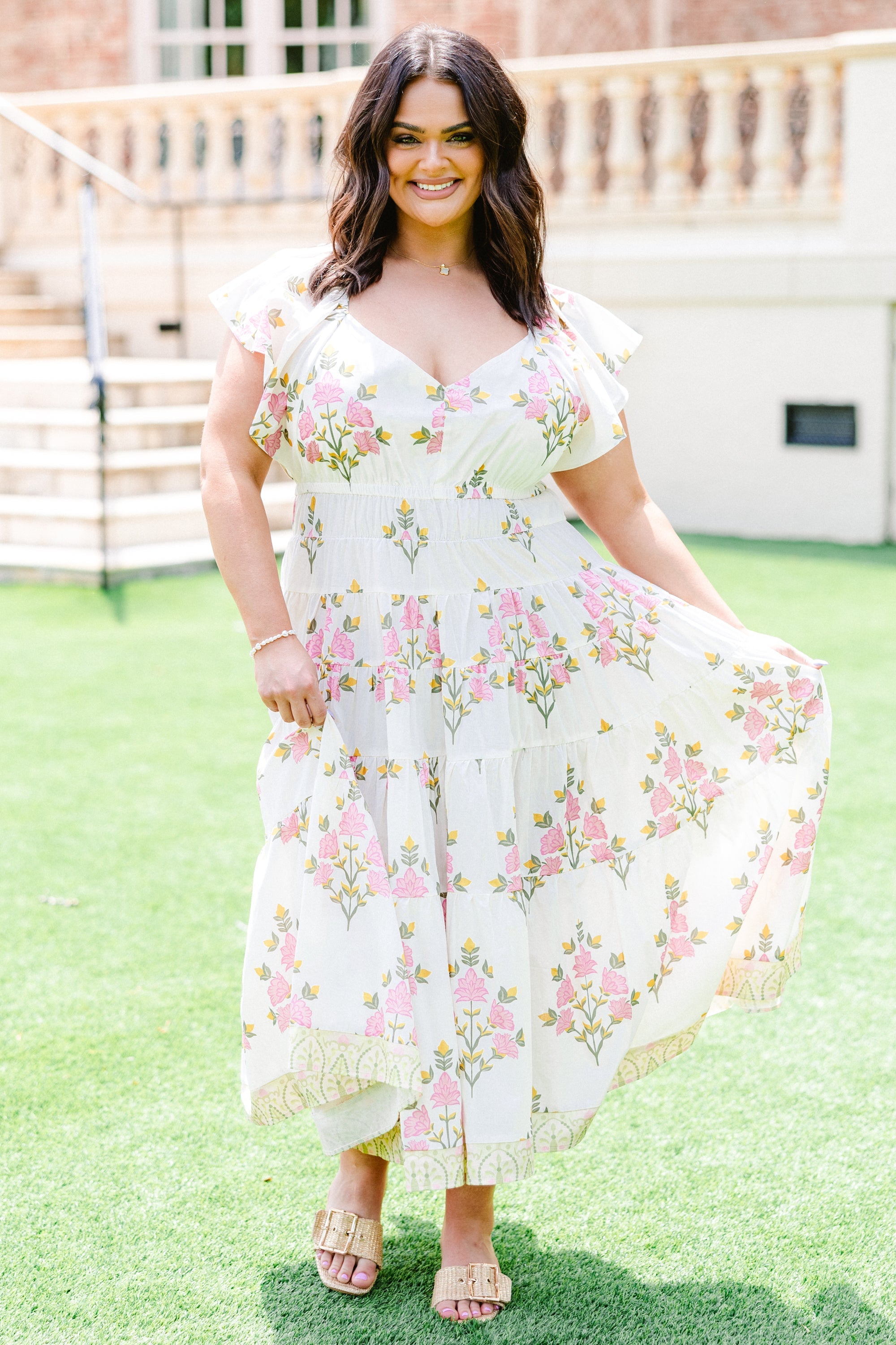 Frolicking In The Countryside Dress, Cream