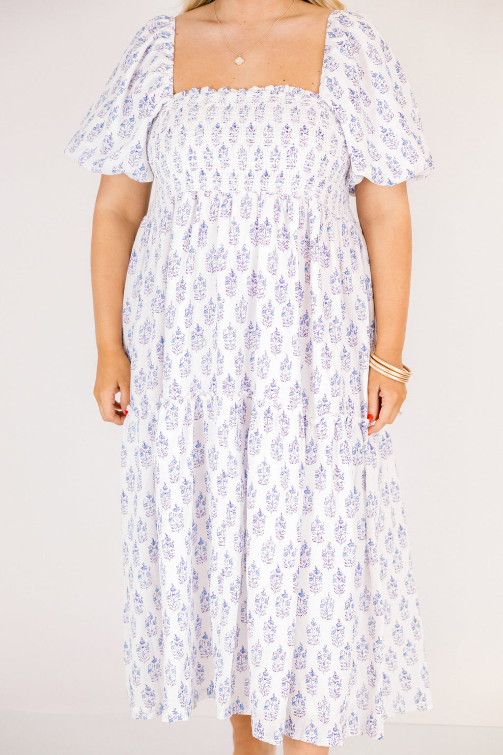 Garden Afternoon Dress, Cream Lilac