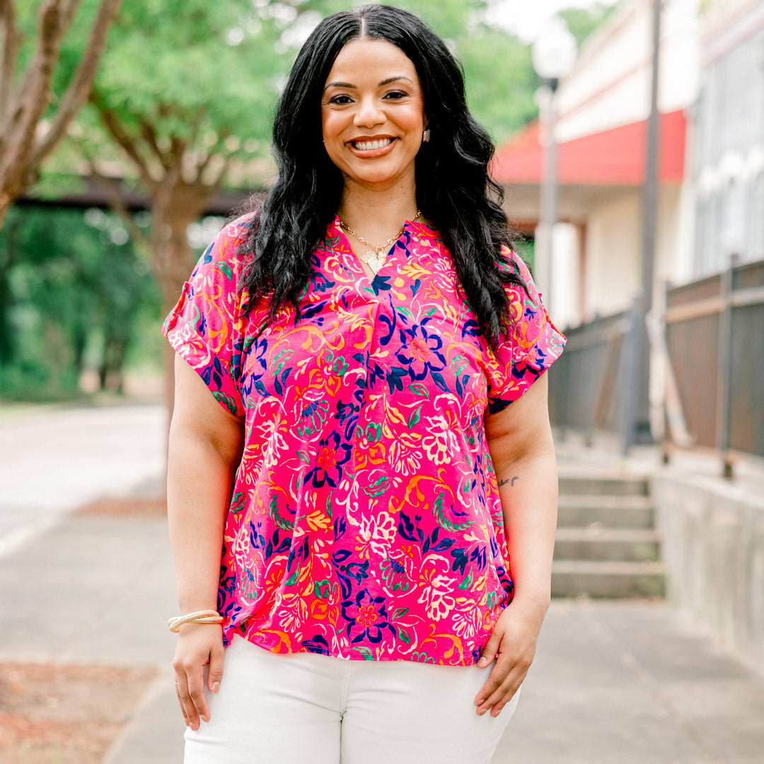 Garden Of Peace Top, Pink