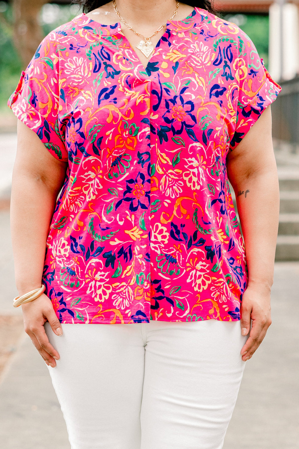 Garden Of Peace Top, Pink