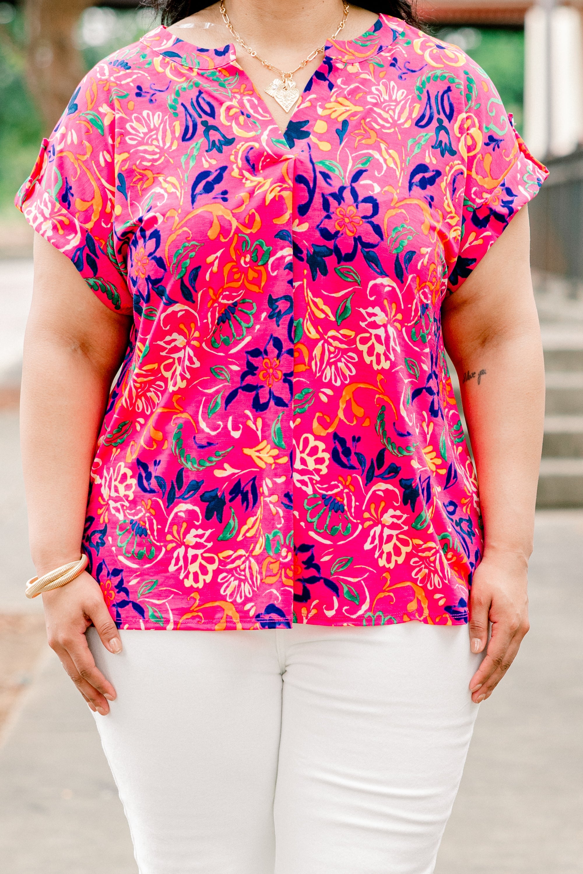 Garden Of Peace Top, Pink