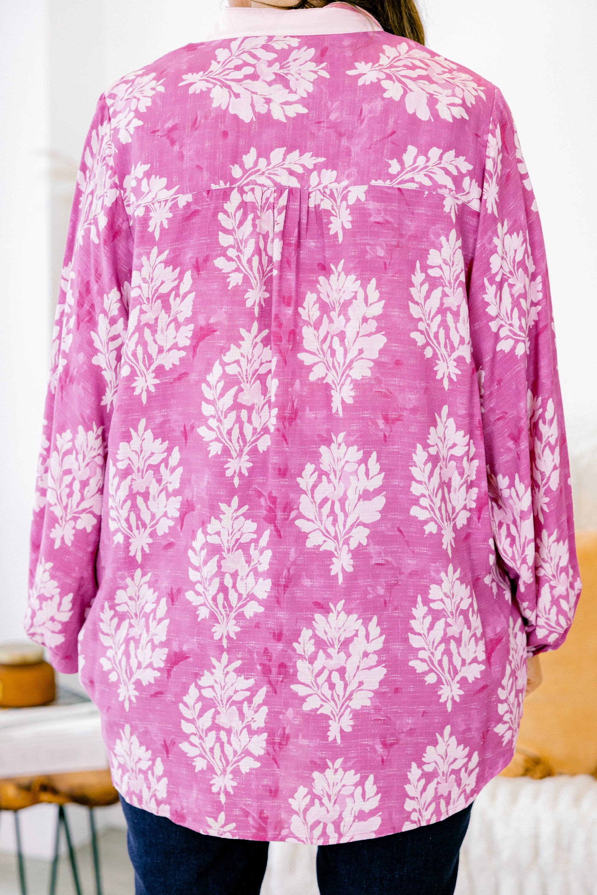 Garden Time Top, Pink Block