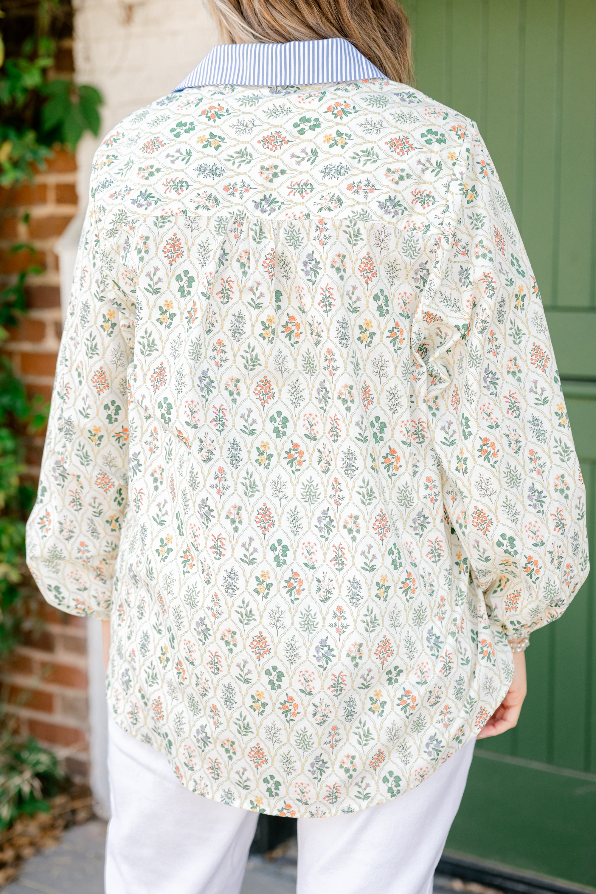 Garden Time Top, Yellow-Blue