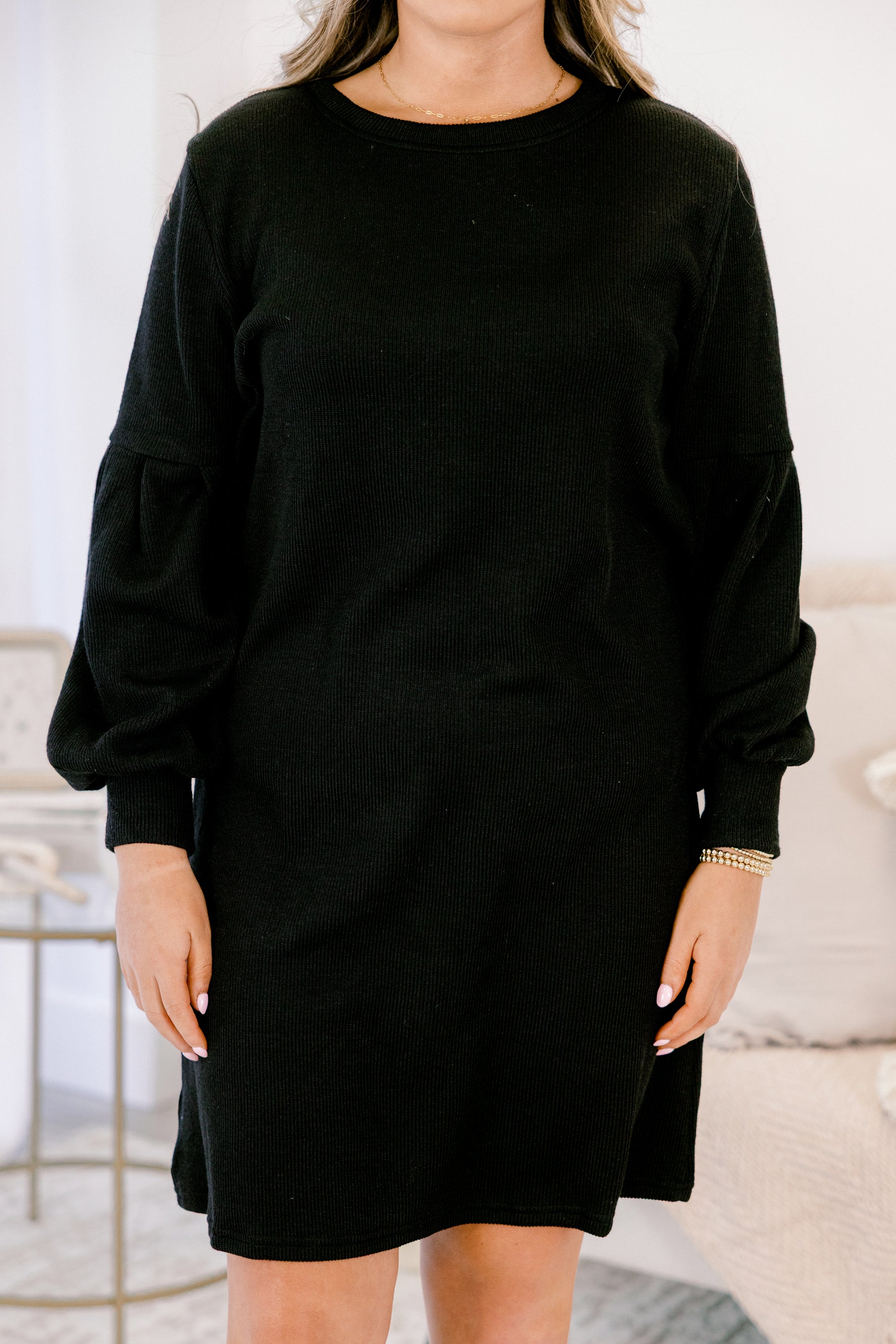 Gather What Matters Dress, Black