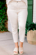 Get Happy Capris, Cream