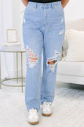 Get My Story Straight Jeans, Light Wash