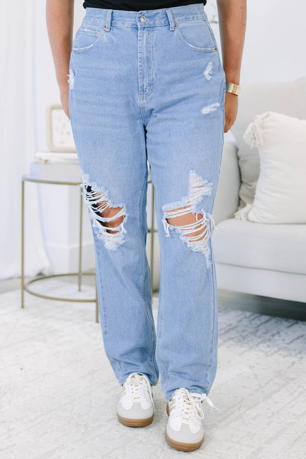 Get My Story Straight Jeans, Light Wash