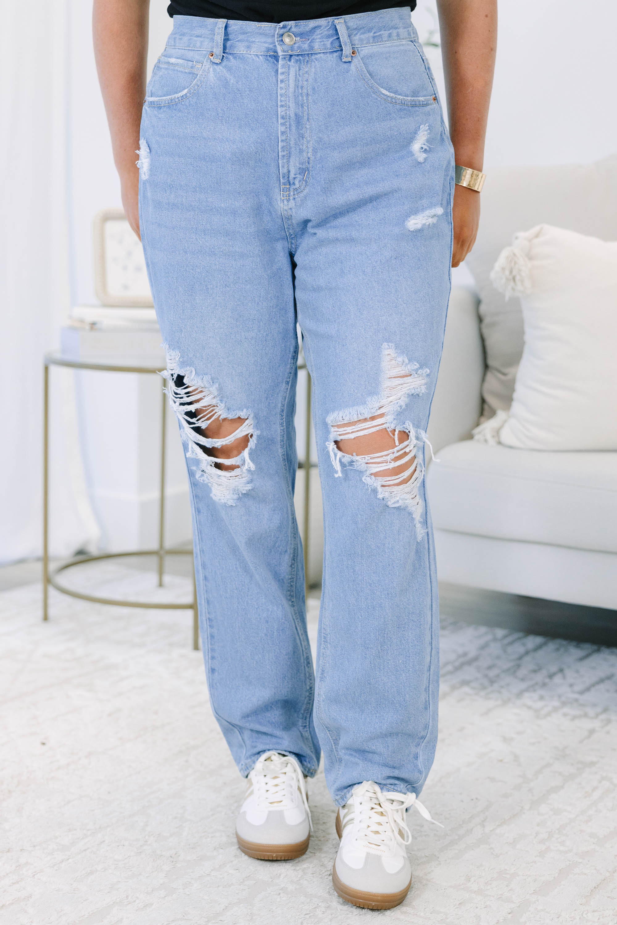 Get My Story Straight Jeans, Light Wash