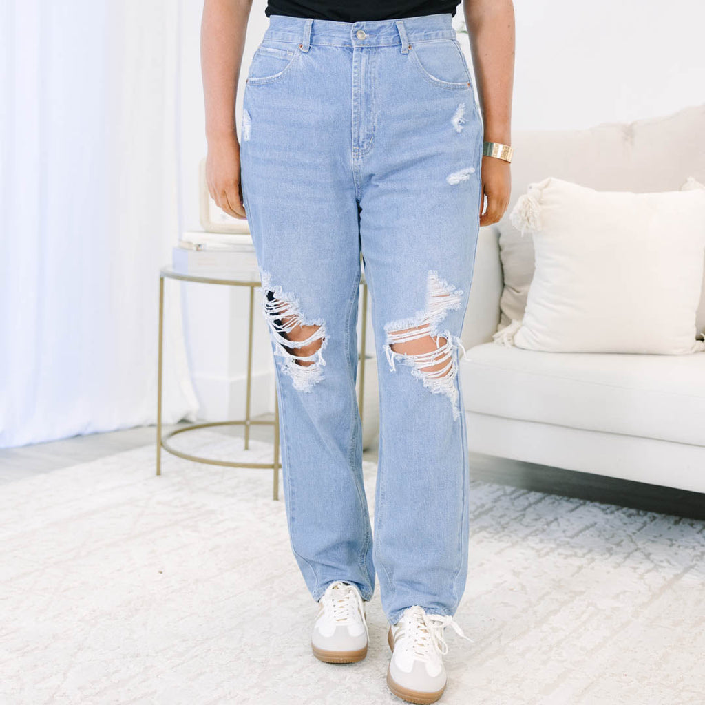 Get My Story Straight Jeans, Light Wash