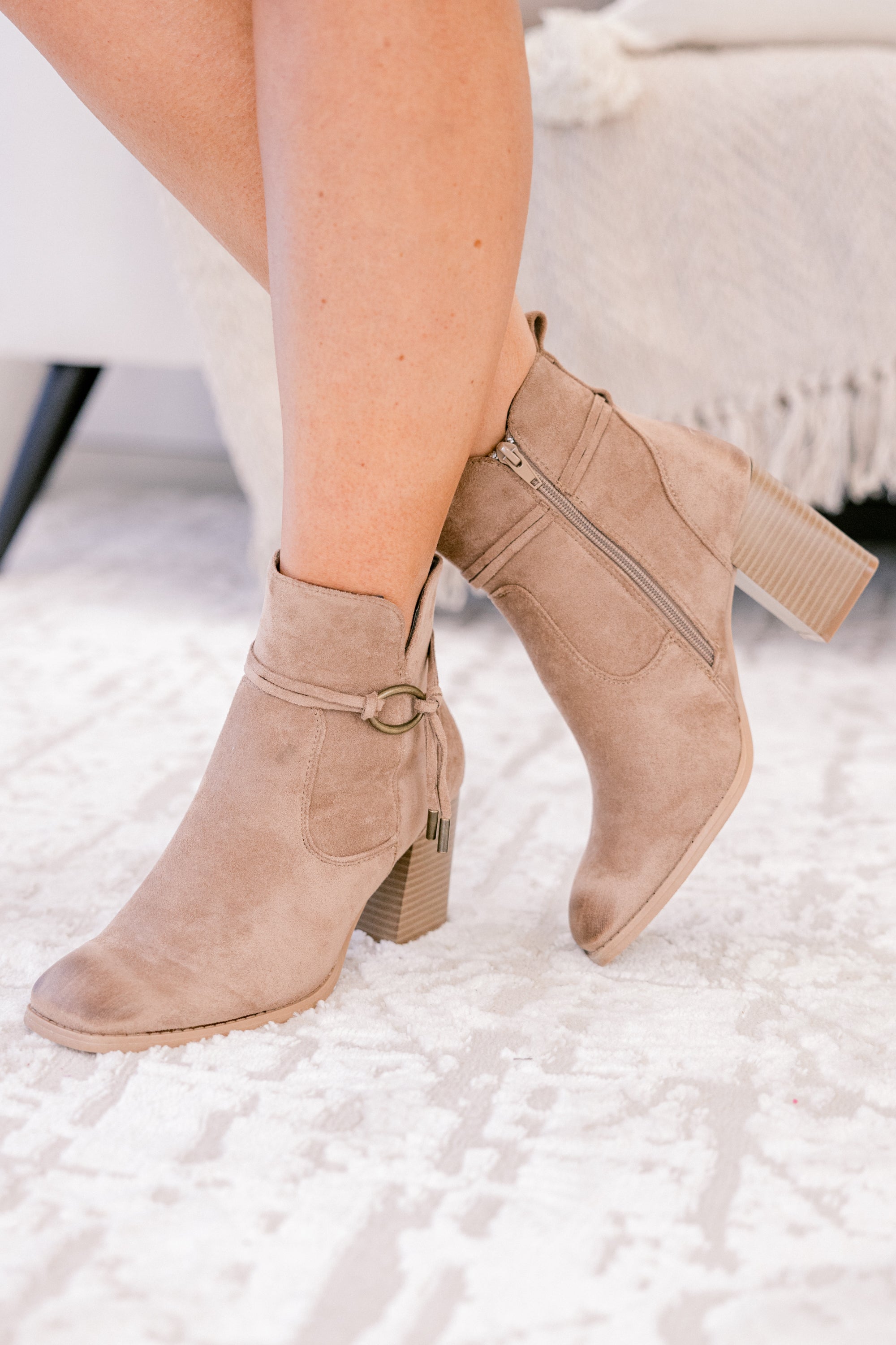 Get You Back Booties, Taupe