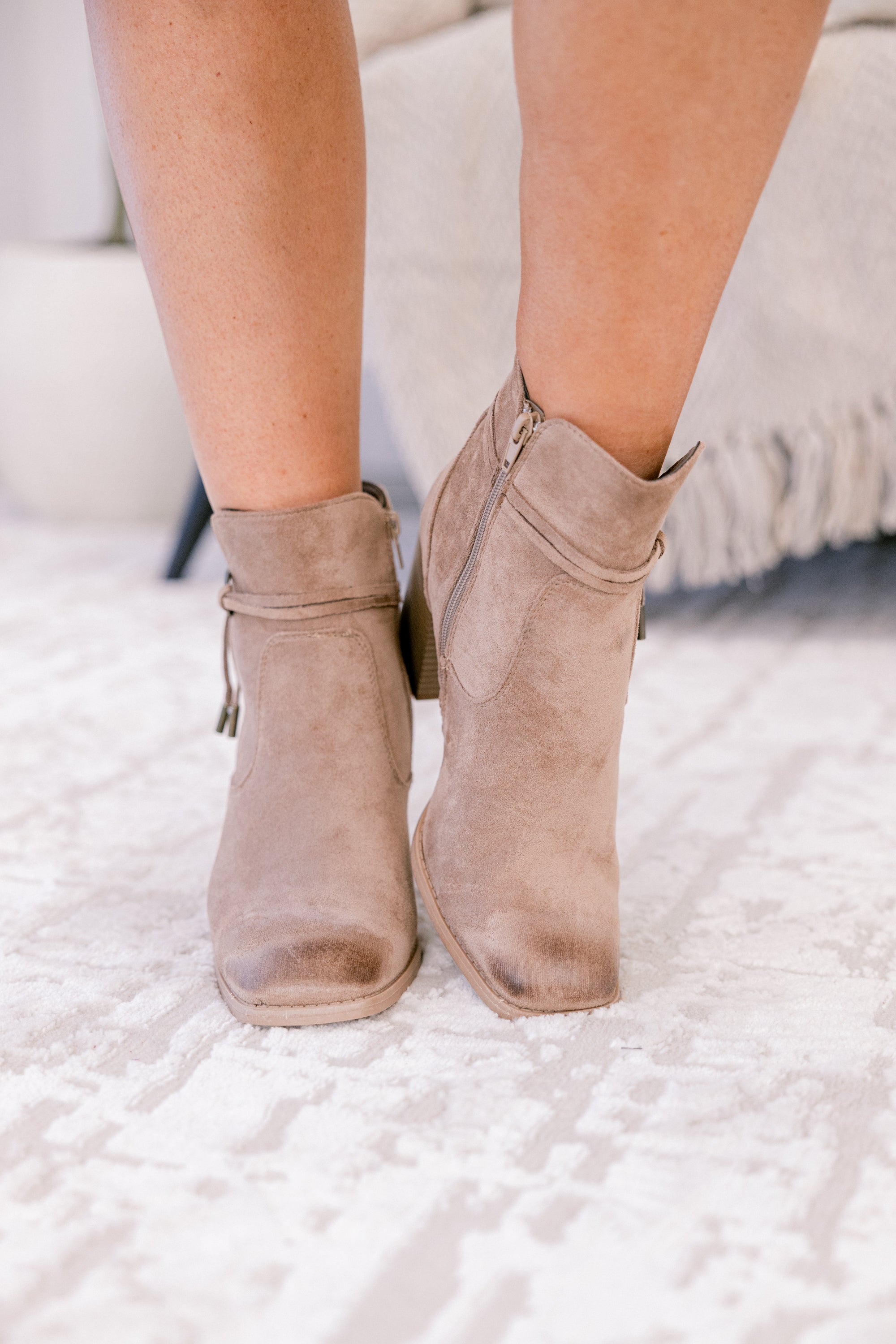 Get You Back Booties, Taupe