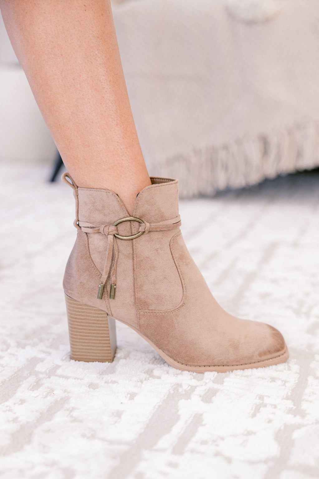 Get You Back Booties, Taupe