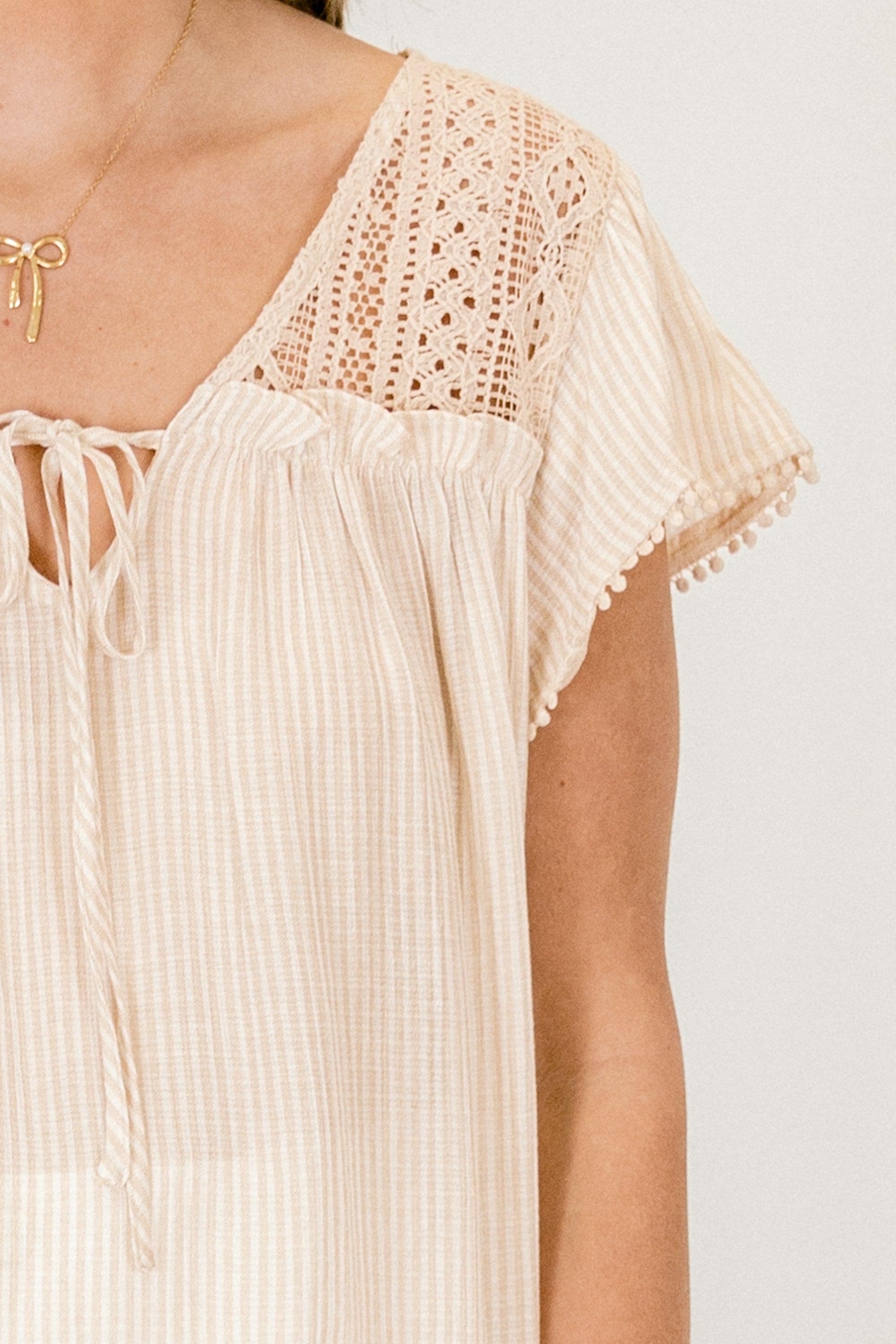 Getting It Right Top, Light Khaki