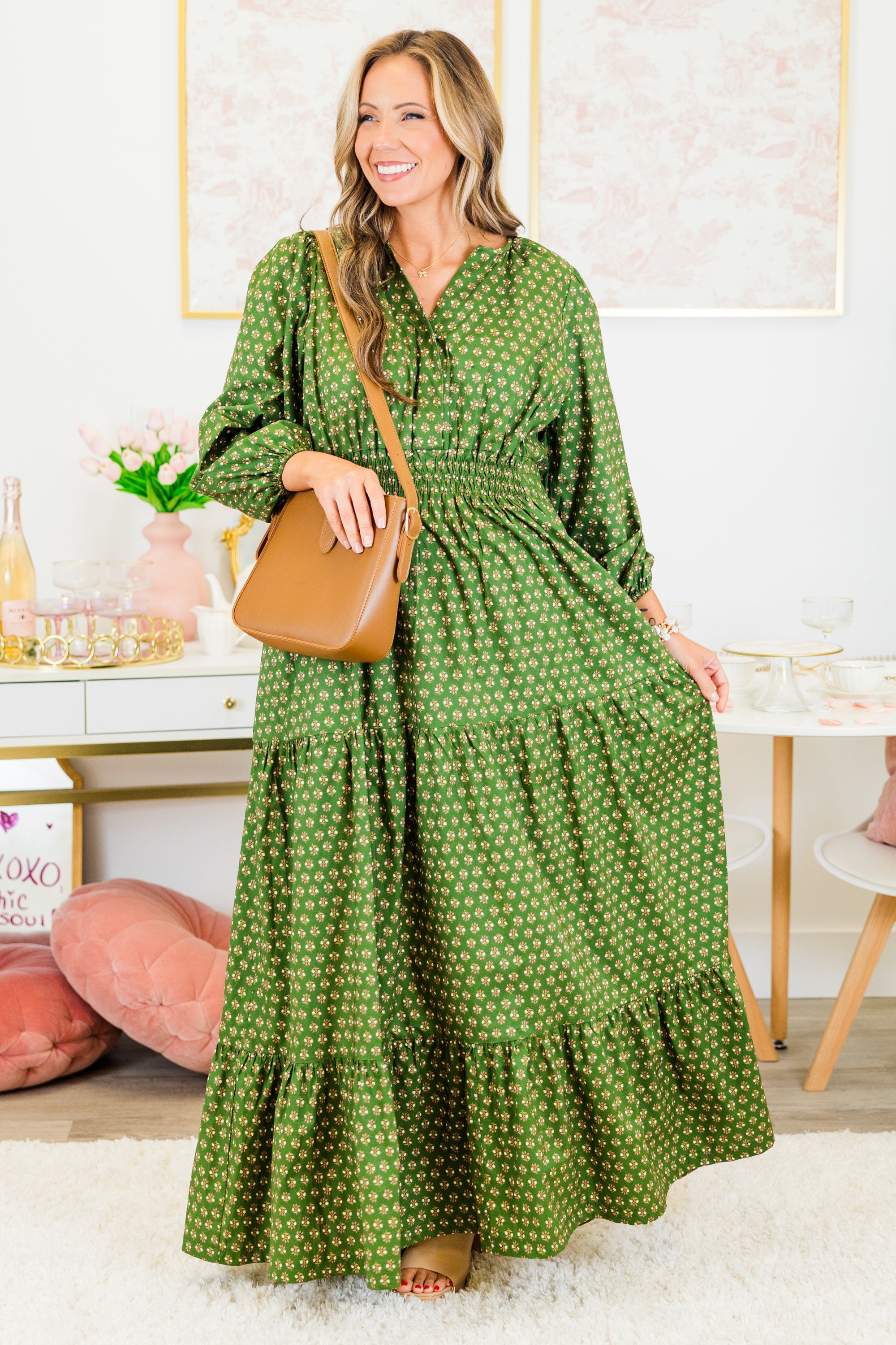 Gift Of Grace Maxi Dress, Green