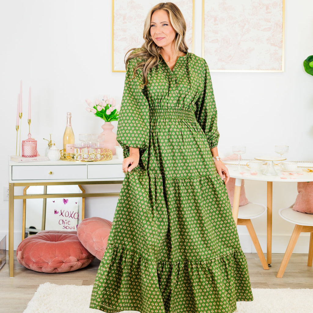 Gift Of Grace Maxi Dress, Green