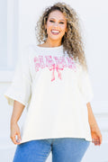Girly Mama Boyfriend Tee, Ivory