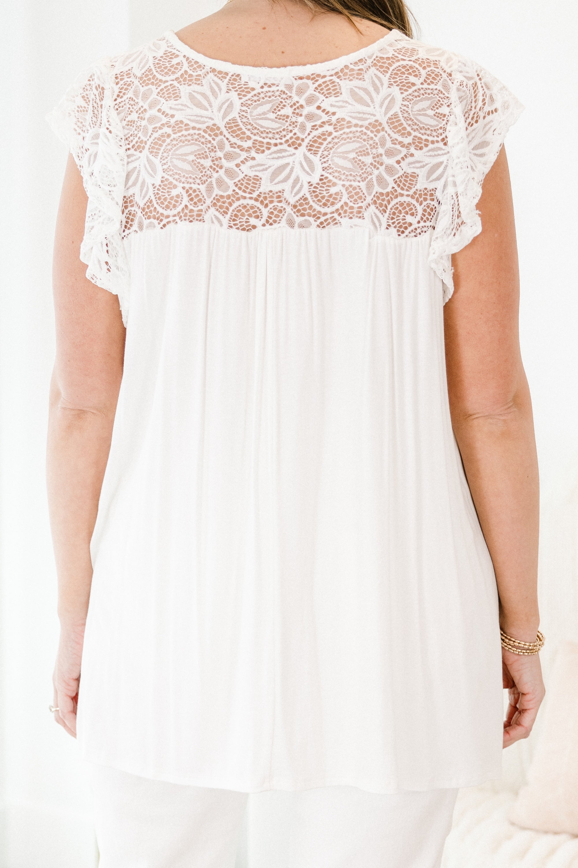 Give Me My Flowers Top, White