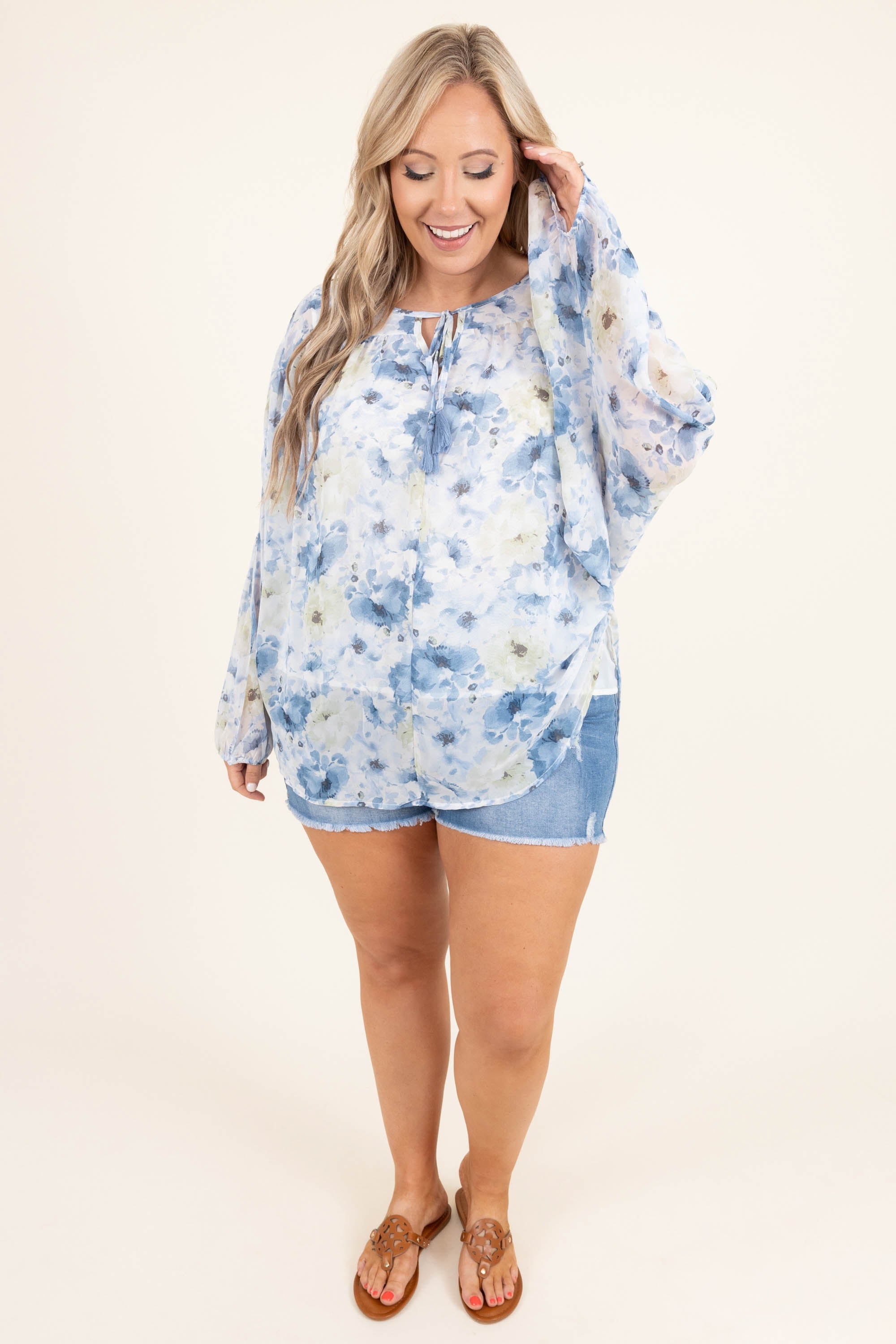 Give Me Shelter Top, Blue