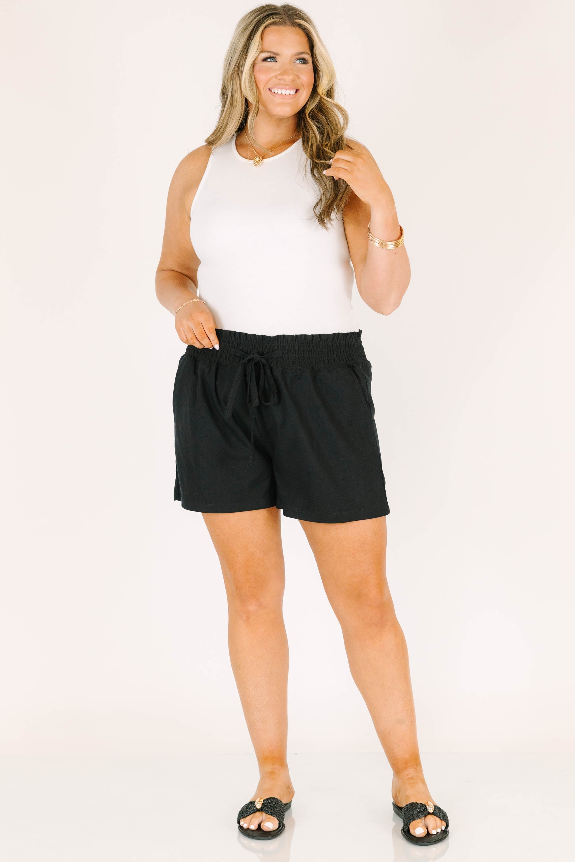 Give You Attitude Shorts, Black