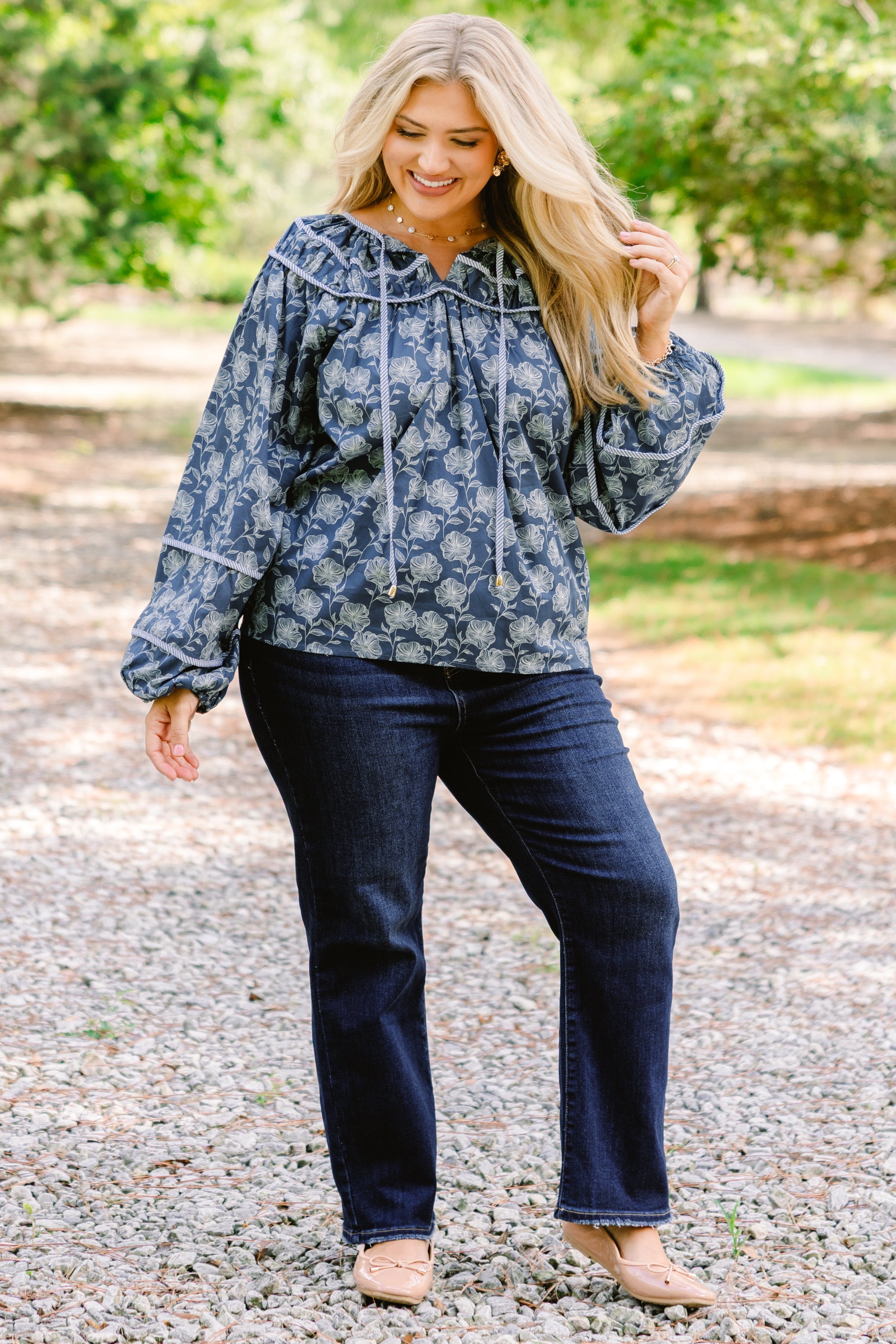 Glowing Moon Top, Blue