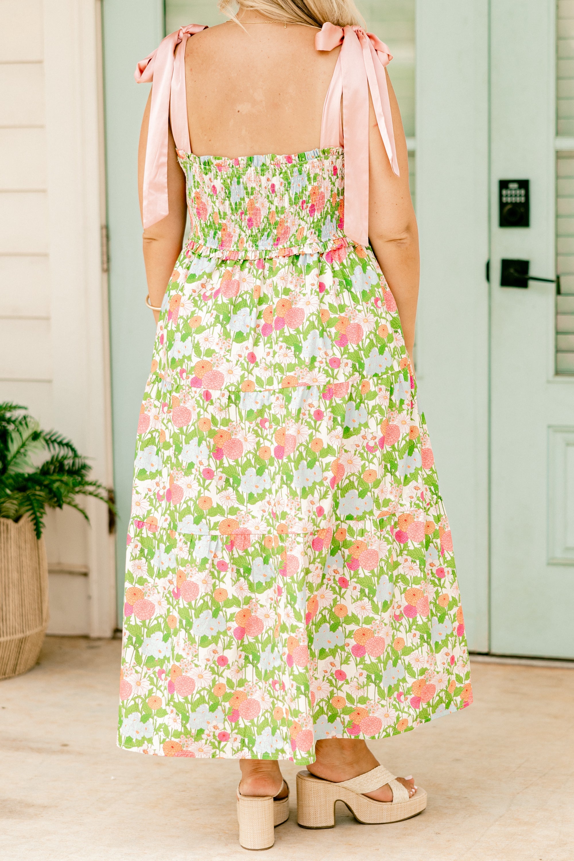 Glowing Rays Dress, Green